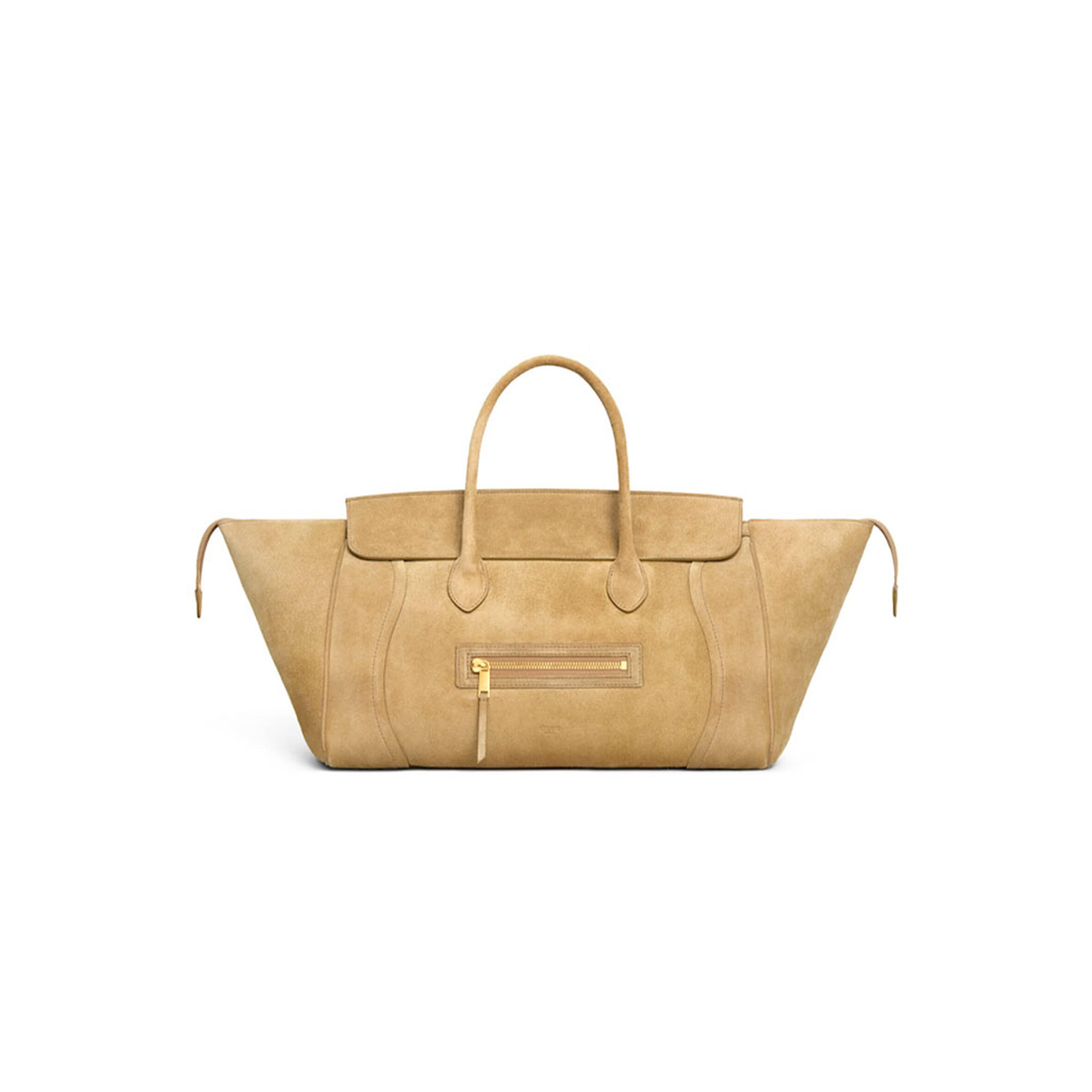 CELINE MEDIUM NEW LUGGAGE IN SUEDE CALFSKIN L100E2N22.02BG (36*22*16cm)